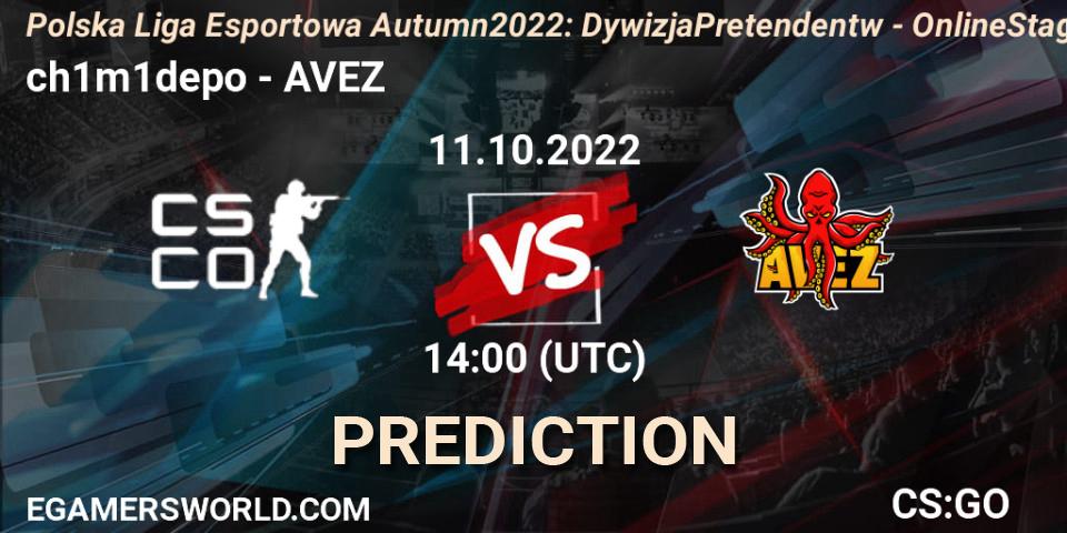 Prognoza ch1m1depo - AVEZ. 11.10.2022 at 14:00, Counter-Strike (CS2), Polska Liga Esportowa Autumn 2022: Dywizja Pretendentów - Online Stage