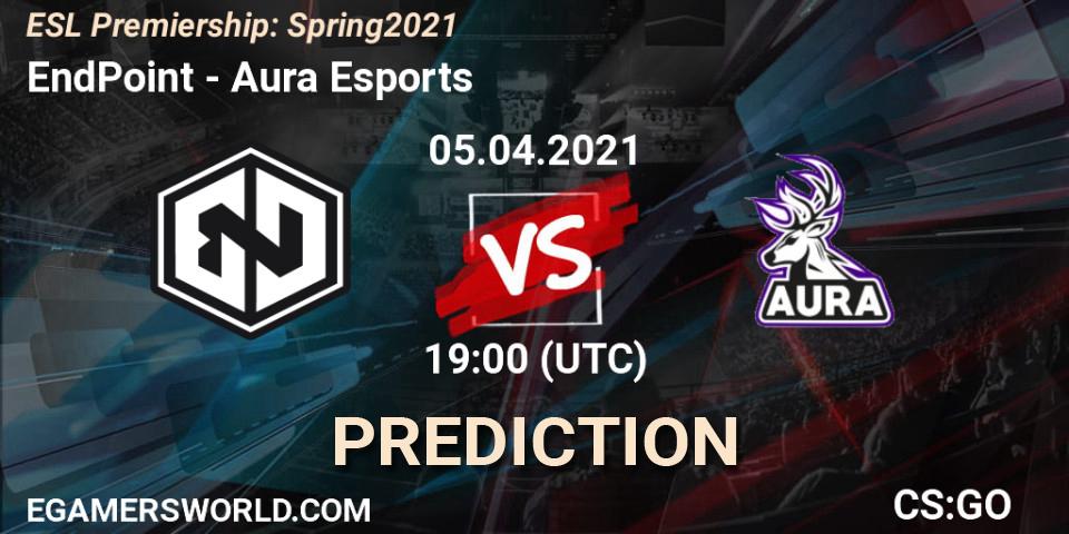 Prognoza EndPoint - Aura Esports. 05.04.2021 at 19:00, Counter-Strike (CS2), ESL Premiership: Spring 2021