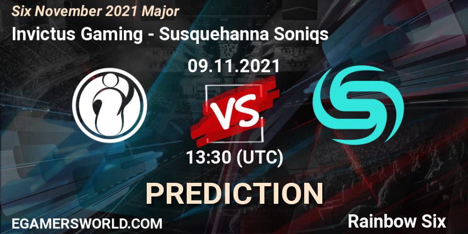 Prognoza Susquehanna Soniqs - Invictus Gaming. 10.11.2021 at 18:00, Rainbow Six, Six Sweden Major 2021
