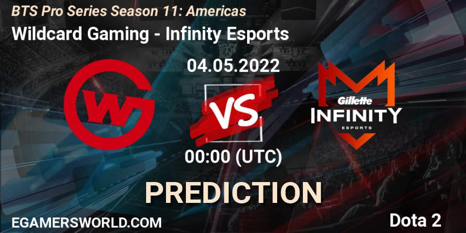 Prognoza Wildcard Gaming - Infinity Esports. 04.05.22, Dota 2, BTS Pro Series Season 11: Americas