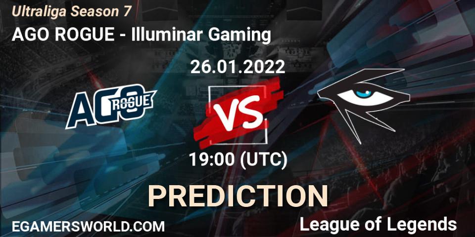 Prognoza AGO ROGUE - Illuminar Gaming. 26.01.2022 at 19:00, LoL, Ultraliga Season 7