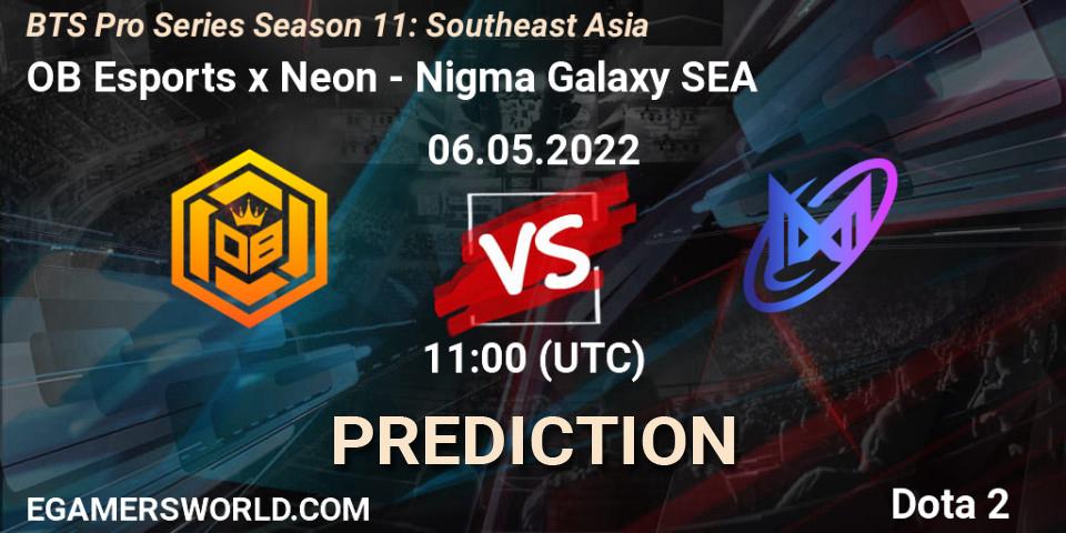 Prognoza OB Esports x Neon - Nigma Galaxy SEA. 06.05.2022 at 11:29, Dota 2, BTS Pro Series Season 11: Southeast Asia