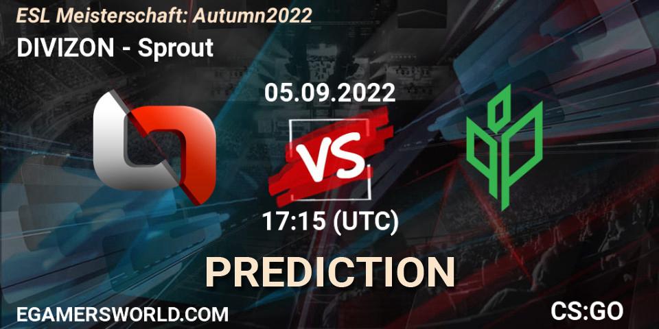 Prognoza DIVIZON - Sprout. 05.09.2022 at 17:15, Counter-Strike (CS2), ESL Meisterschaft: Autumn 2022