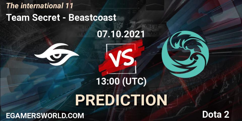 Prognoza Team Secret - Beastcoast. 07.10.2021 at 15:41, Dota 2, The Internationa 2021