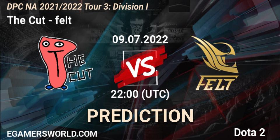 Prognoza The Cut - felt. 09.07.2022 at 21:55, Dota 2, DPC NA 2021/2022 Tour 3: Division I