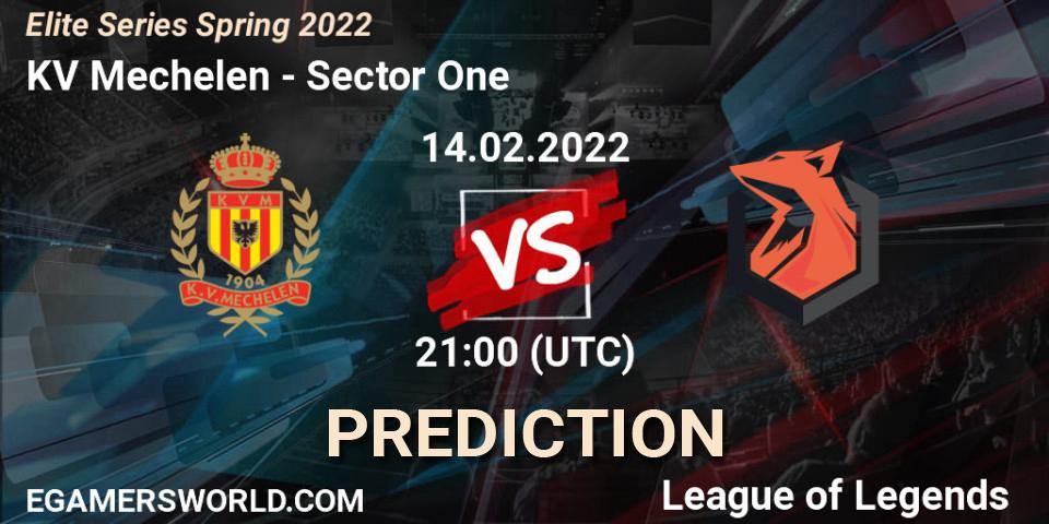 Prognoza KV Mechelen - Sector One. 14.02.2022 at 21:00, LoL, Elite Series Spring 2022