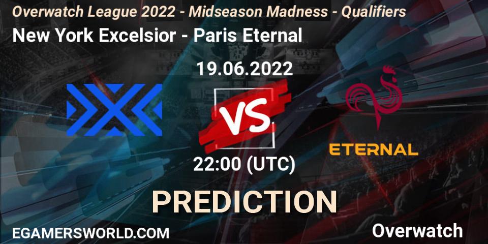 Prognoza New York Excelsior - Paris Eternal. 19.06.2022 at 22:00, Overwatch, Overwatch League 2022 - Midseason Madness - Qualifiers