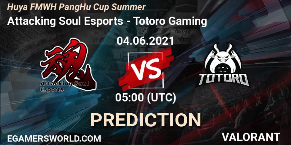 Prognoza Attacking Soul Esports - Totoro Gaming. 04.06.2021 at 05:00, VALORANT, Huya FMWH PangHu Cup Summer