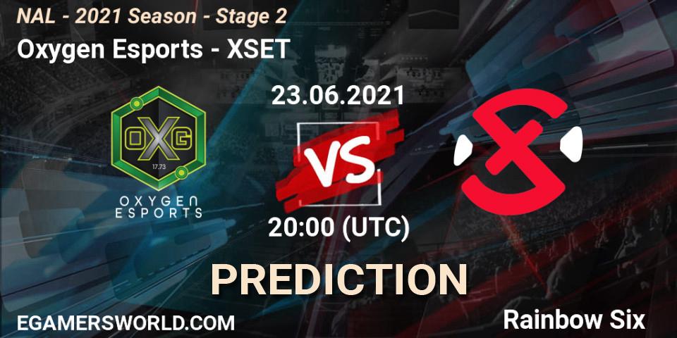 Prognoza Oxygen Esports - XSET. 23.06.2021 at 20:00, Rainbow Six, NAL - 2021 Season - Stage 2