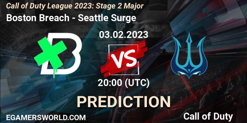 Prognoza Boston Breach - Seattle Surge. 03.02.2023 at 20:00, Call of Duty, Call of Duty League 2023: Stage 2 Major