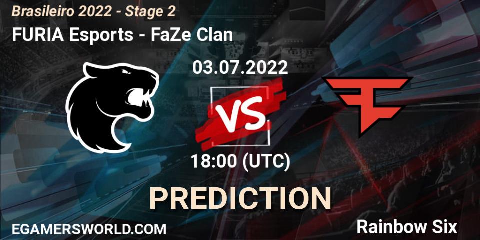 Prognoza FURIA Esports - FaZe Clan. 03.07.2022 at 18:00, Rainbow Six, Brasileirão 2022 - Stage 2