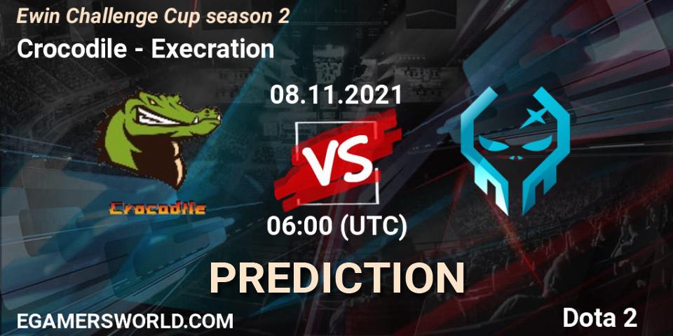 Prognoza Crocodile - Execration. 08.11.2021 at 08:38, Dota 2, Ewin Challenge Cup season 2
