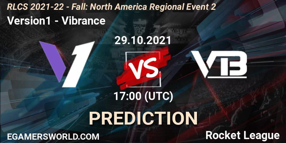 Prognoza Version1 - Vibrance. 29.10.2021 at 17:00, Rocket League, RLCS 2021-22 - Fall: North America Regional Event 2