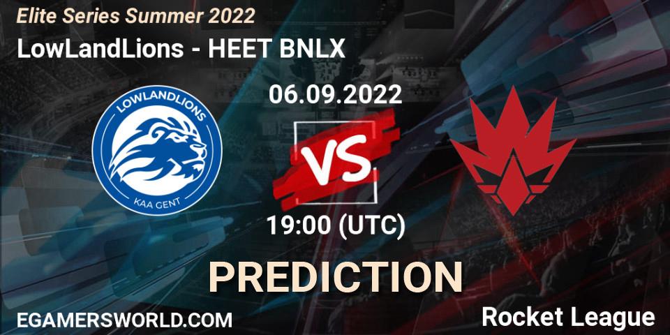 Prognoza LowLandLions - HEET BNLX. 13.09.2022 at 19:50, Rocket League, Elite Series Summer 2022