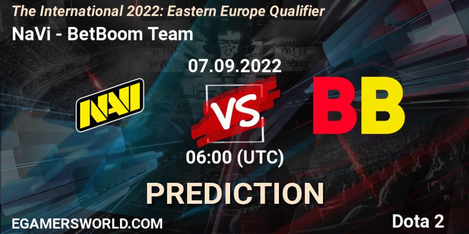 Prognoza NaVi - BetBoom Team. 07.09.22, Dota 2, The International 2022: Eastern Europe Qualifier