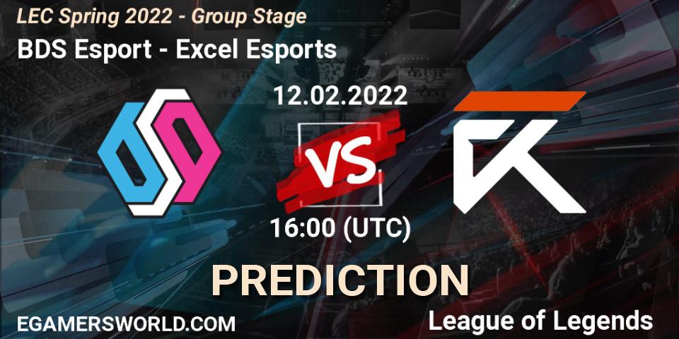 Prognoza BDS Esport - Excel Esports. 12.02.2022 at 16:00, LoL, LEC Spring 2022 - Group Stage