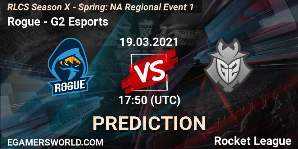 Prognoza Rogue - G2 Esports. 19.03.2021 at 17:50, Rocket League, RLCS Season X - Spring: NA Regional Event 1