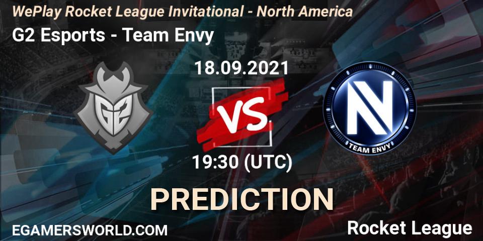 Prognoza G2 Esports - Team Envy. 18.09.2021 at 19:30, Rocket League, WePlay Rocket League Invitational - North America