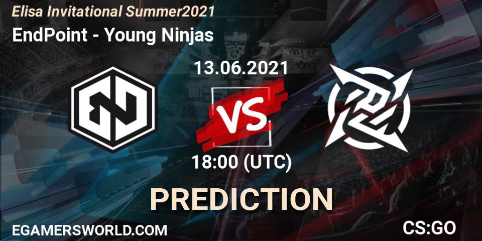Prognoza EndPoint - Young Ninjas. 13.06.21, CS2 (CS:GO), Elisa Invitational Summer 2021