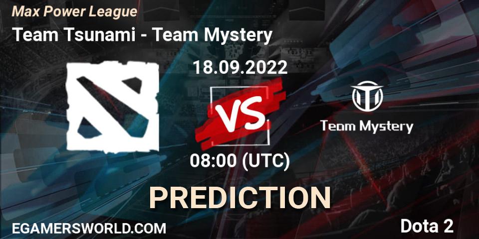 Prognoza Team Tsunami - Team Mystery. 18.09.2022 at 08:27, Dota 2, Max Power League