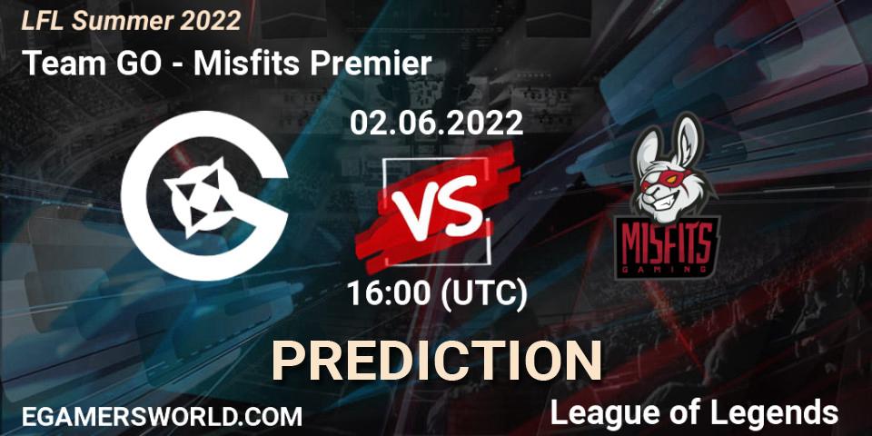 Prognoza Team GO - Misfits Premier. 02.06.2022 at 16:00, LoL, LFL Summer 2022