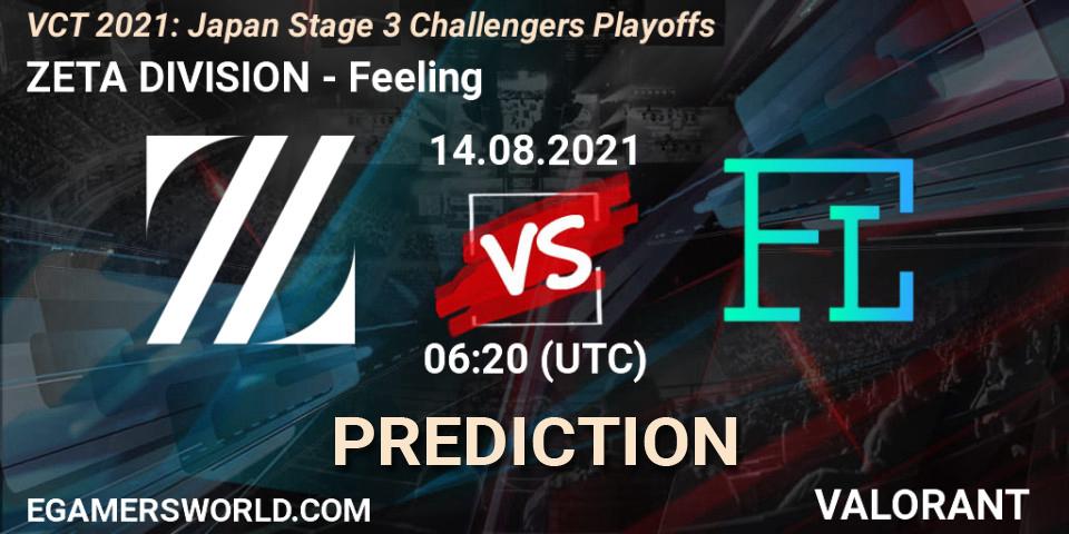 Prognoza ZETA DIVISION - Feeling. 14.08.2021 at 06:20, VALORANT, VCT 2021: Japan Stage 3 Challengers Playoffs