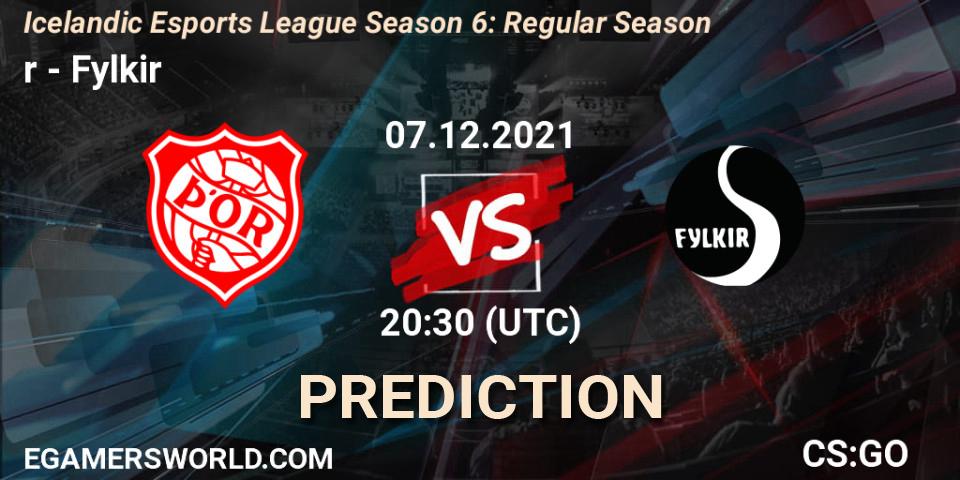 Prognoza Þór - Fylkir. 07.12.2021 at 20:30, Counter-Strike (CS2), Icelandic Esports League Season 6: Regular Season