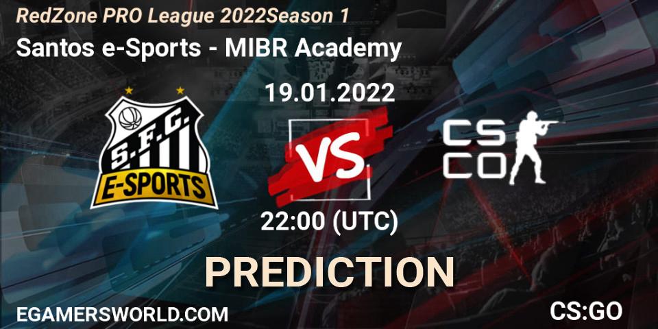 Prognoza Santos e-Sports - MIBR Academy. 21.01.22, CS2 (CS:GO), RedZone PRO League 2022 Season 1
