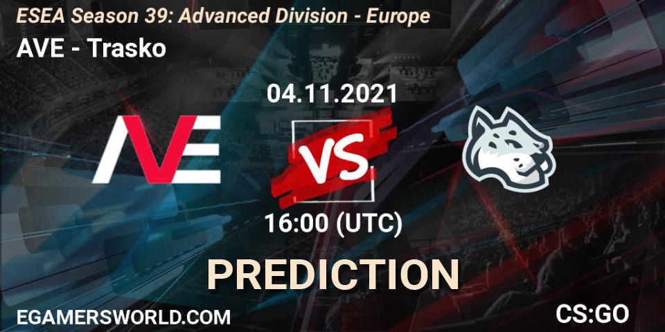Prognoza AVE - Trasko. 04.11.2021 at 16:00, Counter-Strike (CS2), ESEA Season 39: Advanced Division - Europe