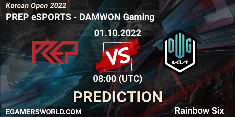 Prognoza PREP eSPORTS - DAMWON Gaming. 01.10.2022 at 08:00, Rainbow Six, Korean Open 2022