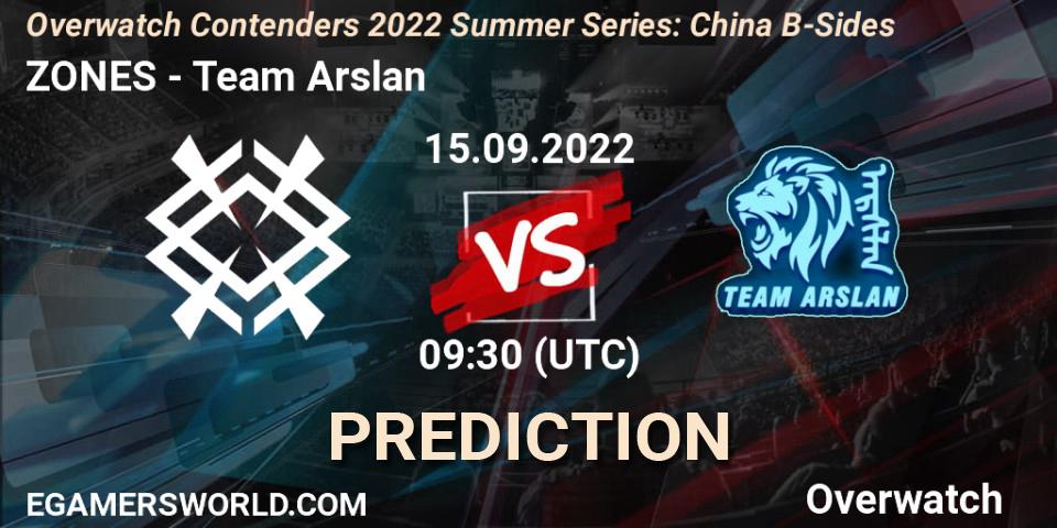 Prognoza ZONES - Team Arslan. 15.09.22, Overwatch, Overwatch Contenders 2022 Summer Series: China B-Sides