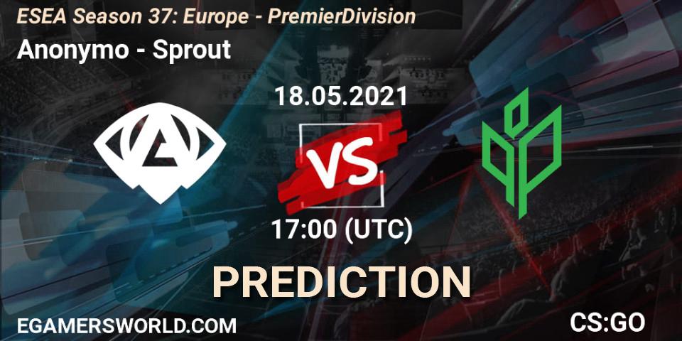 Prognoza Anonymo - Sprout. 10.06.2021 at 14:00, Counter-Strike (CS2), ESEA Season 37: Europe - Premier Division