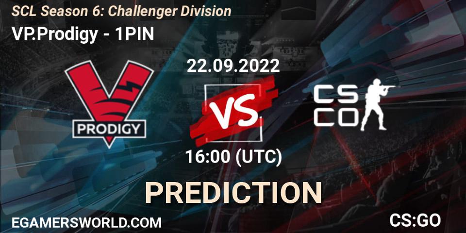 Prognoza VP.Prodigy - 1PIN. 22.09.2022 at 16:00, Counter-Strike (CS2), SCL Season 6: Challenger Division