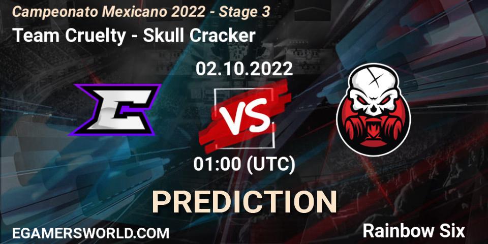 Prognoza Team Cruelty - Skull Cracker. 02.10.2022 at 01:00, Rainbow Six, Campeonato Mexicano 2022 - Stage 3