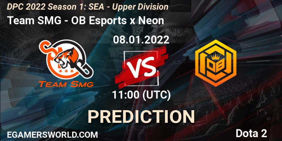Prognoza Team SMG - OB Esports x Neon. 14.01.2022 at 08:02, Dota 2, DPC 2022 Season 1: SEA - Upper Division