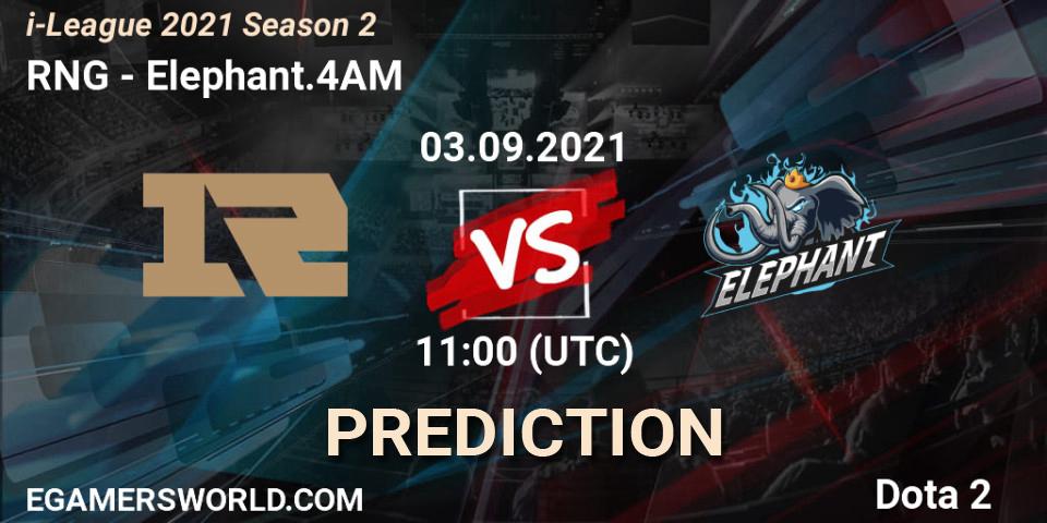 Prognoza RNG - Elephant.4AM. 03.09.2021 at 11:49, Dota 2, i-League 2021 Season 2