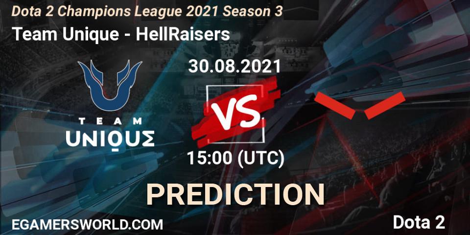 Prognoza Team Unique - HellRaisers. 30.08.2021 at 14:59, Dota 2, Dota 2 Champions League 2021 Season 3