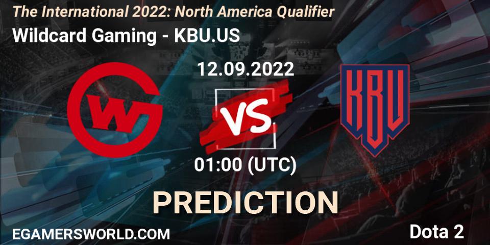Prognoza Wildcard Gaming - KBU.US. 12.09.2022 at 01:07, Dota 2, The International 2022: North America Qualifier