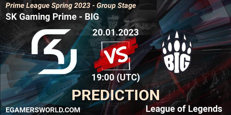Prognoza SK Gaming Prime - BIG. 20.01.2023 at 19:00, LoL, Prime League Spring 2023 - Group Stage