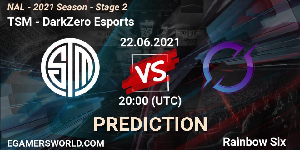 Prognoza TSM - DarkZero Esports. 22.06.2021 at 20:00, Rainbow Six, NAL - 2021 Season - Stage 2