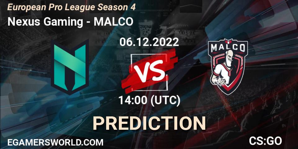 Prognoza Nexus Gaming - MALCO. 08.12.22, CS2 (CS:GO), European Pro League Season 4