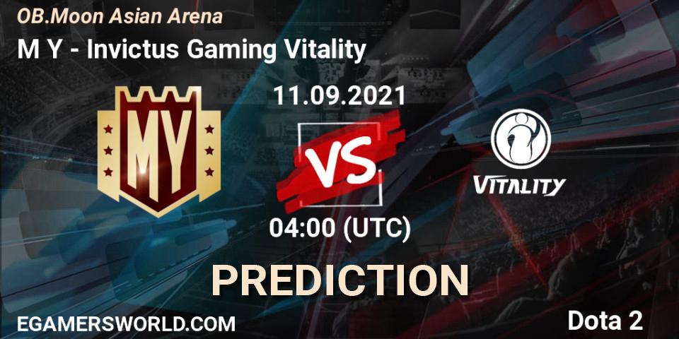 Prognoza M Y - Invictus Gaming Vitality. 11.09.2021 at 09:17, Dota 2, OB.Moon Asian Arena