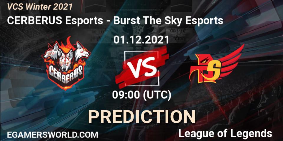 Prognoza CERBERUS Esports - Burst The Sky Esports. 01.12.2021 at 09:00, LoL, VCS Winter 2021
