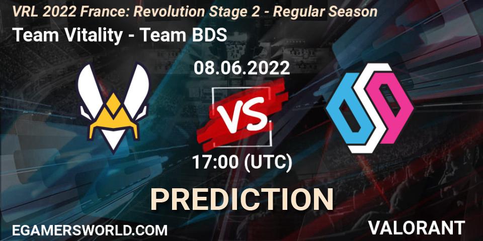 Prognoza Team Vitality - Team BDS. 08.06.2022 at 17:00, VALORANT, VRL 2022 France: Revolution Stage 2 - Regular Season