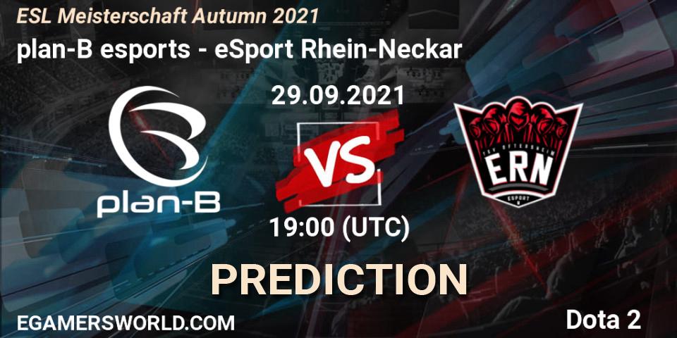 Prognoza plan-B esports - eSport Rhein-Neckar. 29.09.2021 at 18:58, Dota 2, ESL Meisterschaft Autumn 2021