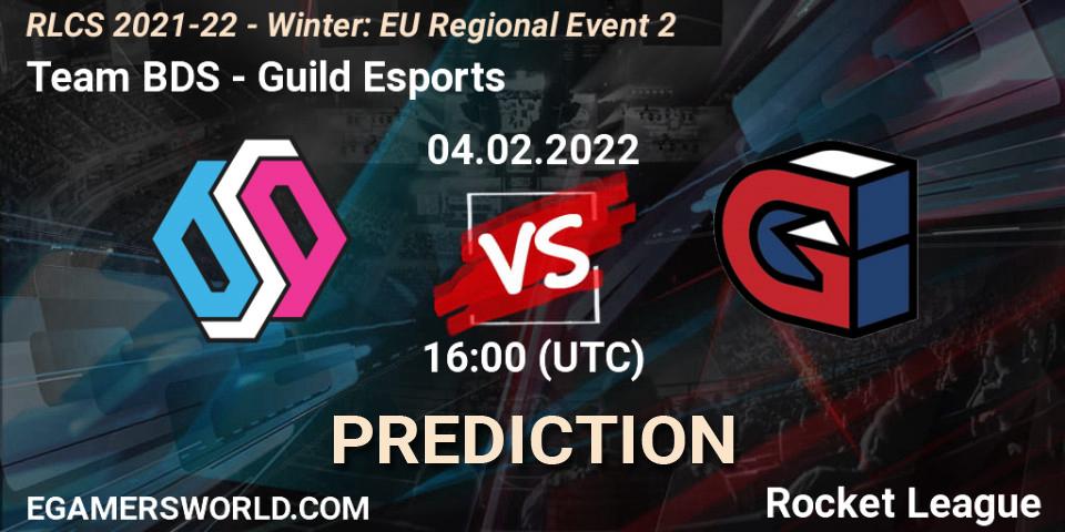 Prognoza Team BDS - Guild Esports. 04.02.2022 at 16:00, Rocket League, RLCS 2021-22 - Winter: EU Regional Event 2