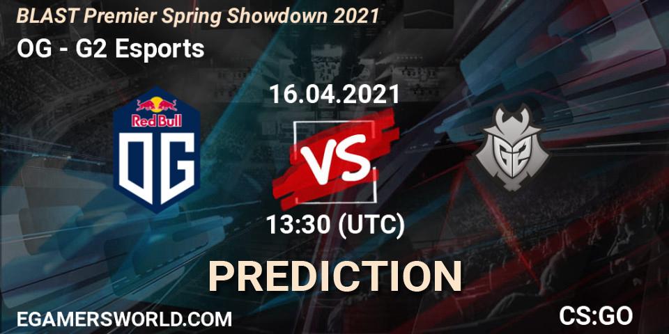 Prognoza OG - G2 Esports. 16.04.21, CS2 (CS:GO), BLAST Premier Spring Showdown 2021