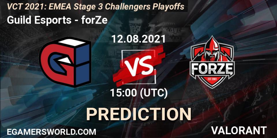 Prognoza Guild Esports - forZe. 12.08.21, VALORANT, VCT 2021: EMEA Stage 3 Challengers Playoffs