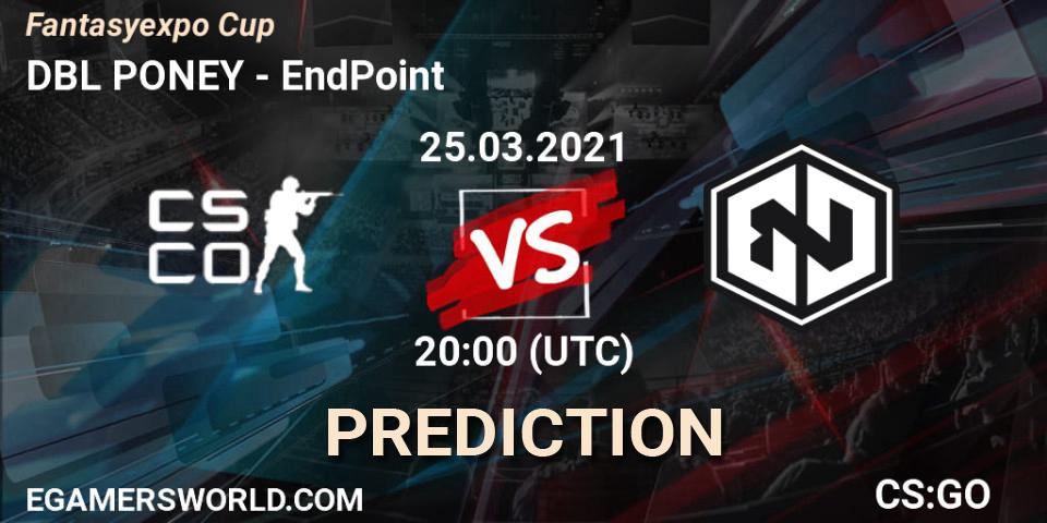 Prognoza DBL PONEY - EndPoint. 25.03.2021 at 20:00, Counter-Strike (CS2), Fantasyexpo Cup Spring 2021