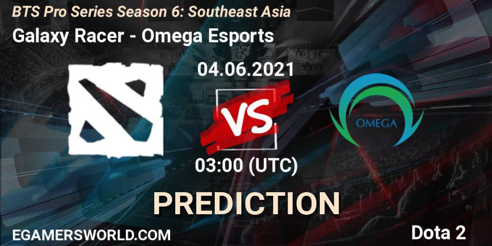 Prognoza Galaxy Racer - Omega Esports. 04.06.2021 at 03:04, Dota 2, BTS Pro Series Season 6: Southeast Asia